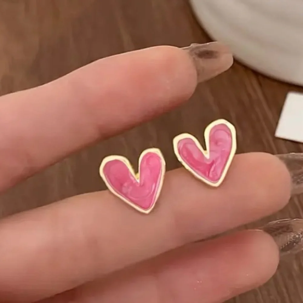 ✨HOST PICK!✨Free People Pink Heart Gold Post Earrings